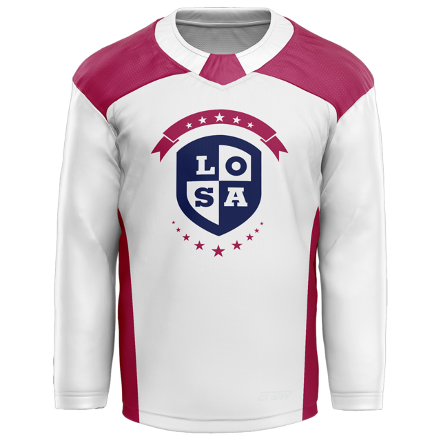 White LOSA Hockey Jersey