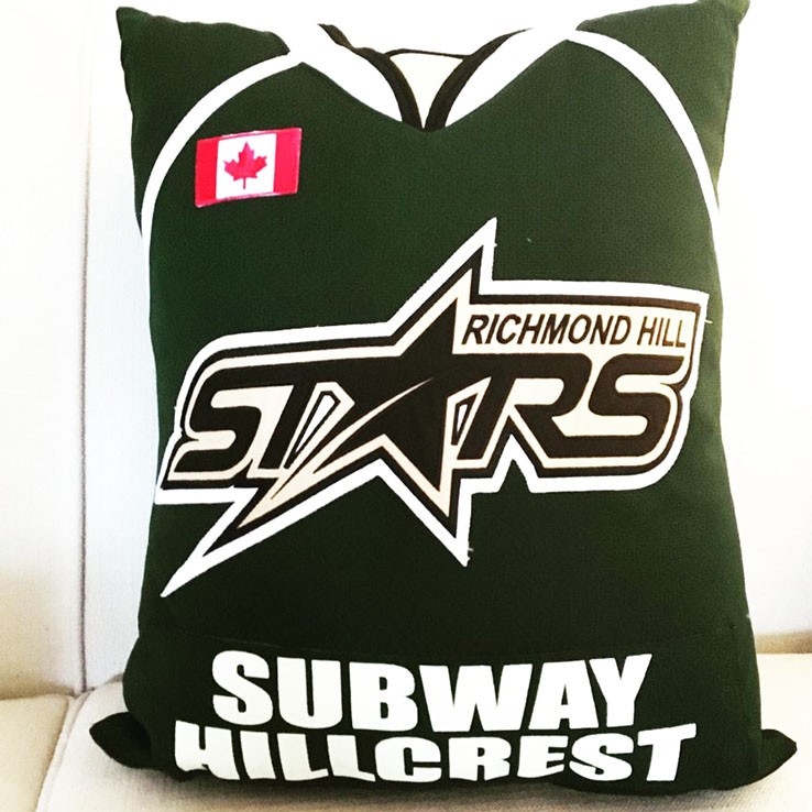 Hockey Jersey Throw Pillow